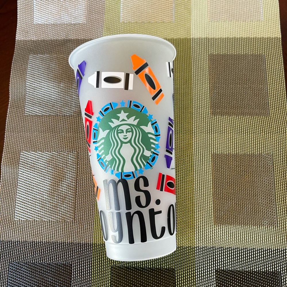 Custom teacher Starbucks cup